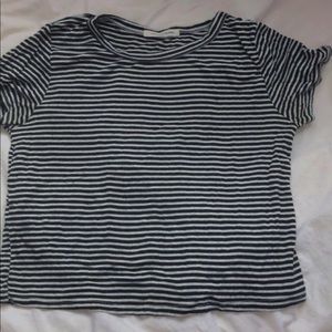 black and white striped cropped t-shirt!